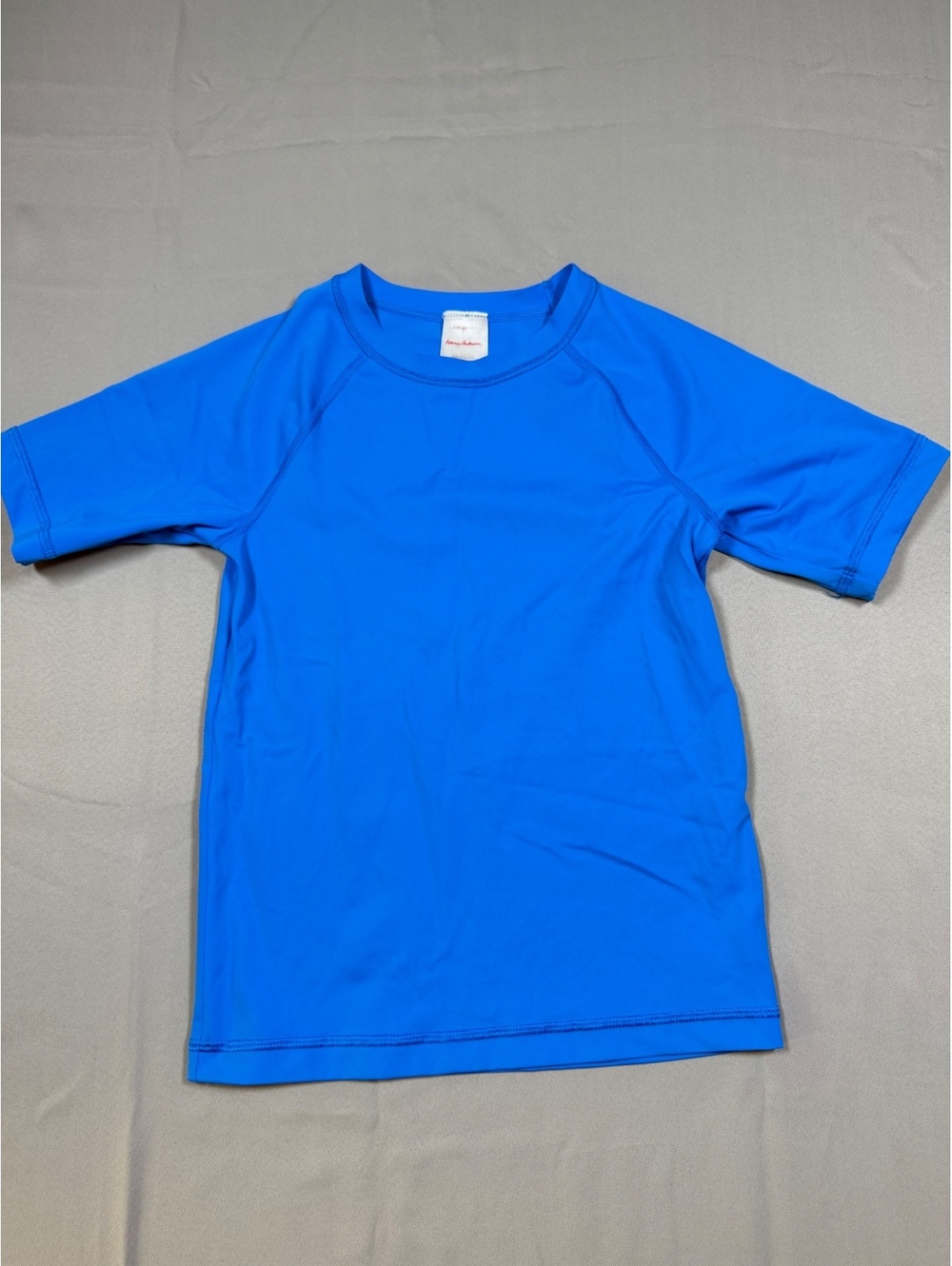 Hanna Andersson Kids Bright Blue Rash Guard Swim Top 130 cm